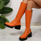 Botas de Tacón Grueso hasta la Rodilla | Mujer