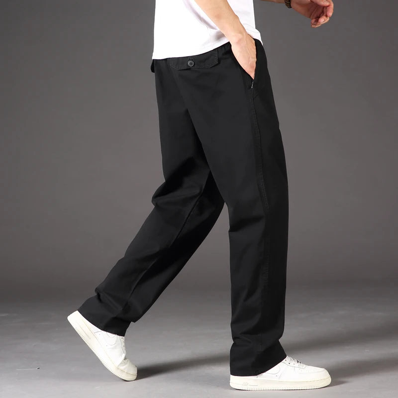 Pantalones Cargo para Hombre | Ajuste Relajado | Colores Negro y Caqui | Ticotrendy