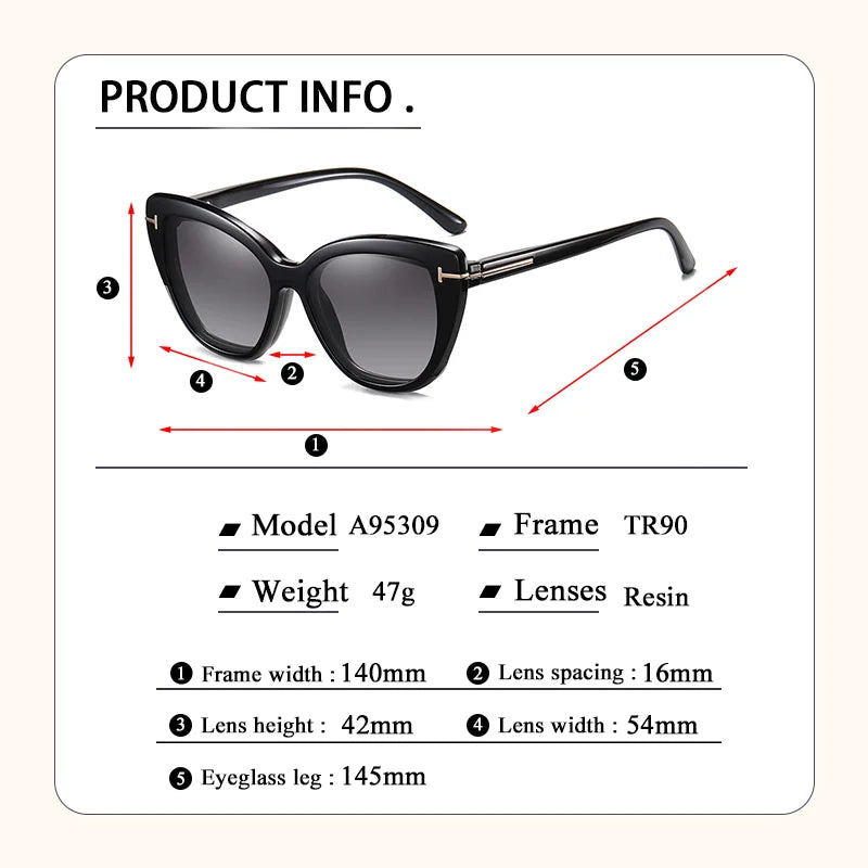 Gafas de Sol Tipo Ojo de Gato | Clip Magnético 3 en 1 | Lentes Graduadas Personalizables