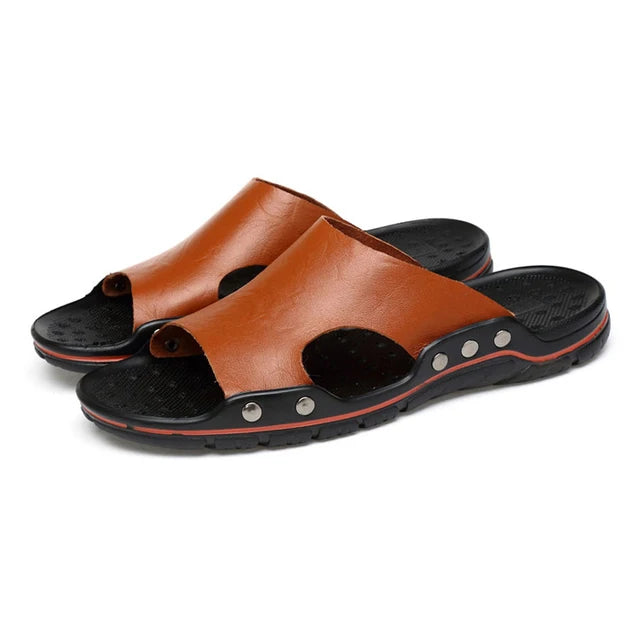 Zapatillas Para Hombre | Estilo Urbano | Verano | Material De Cuero Genuino | Ticotrendy