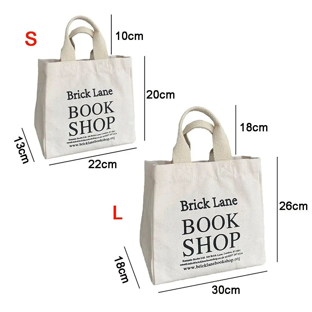 Bolsa de Almuerzo de Lona con Diseño de Letras, Ideal para Oficina y Picnic