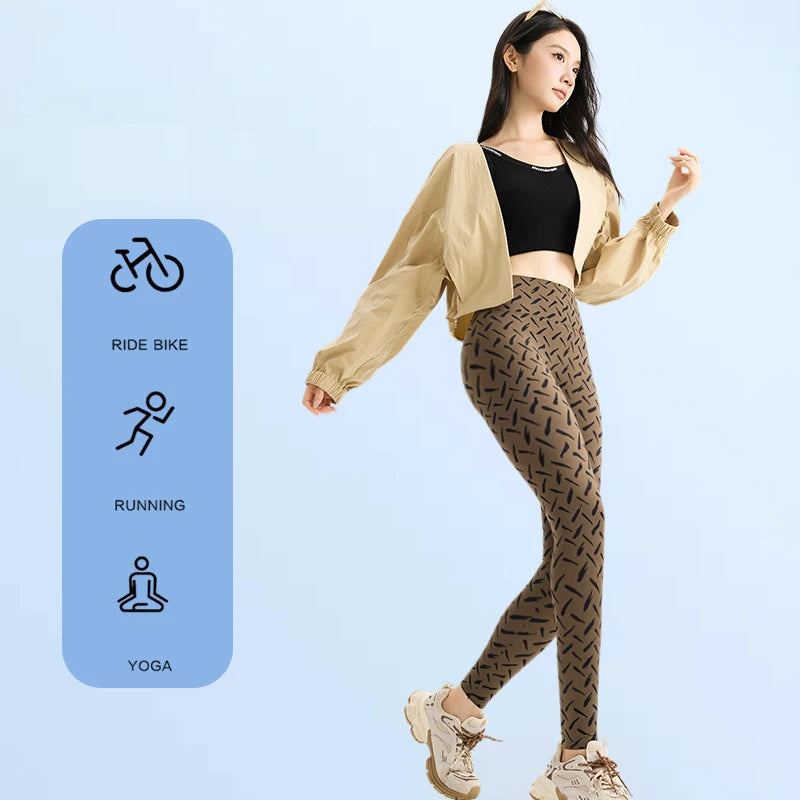 Leggings Piel Tiburón Estrellas | Impresión Cielo Elástico | Cintura Alta Correr Yoga P-O | Ticotrendy