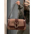Bolso Hombro Gamuza Sintética Mujer Cruzado Estilo Maillard