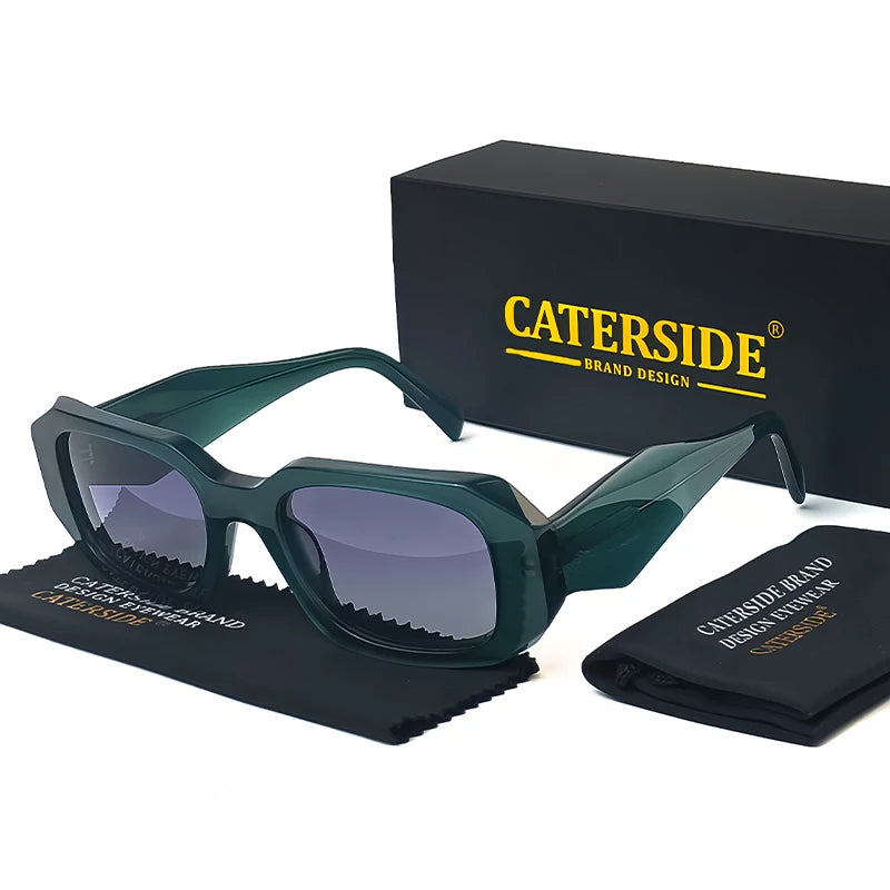 Gafas de Sol CATERSIDE Polarizadas | Montura Grande de Acetato Poligonal | UV400