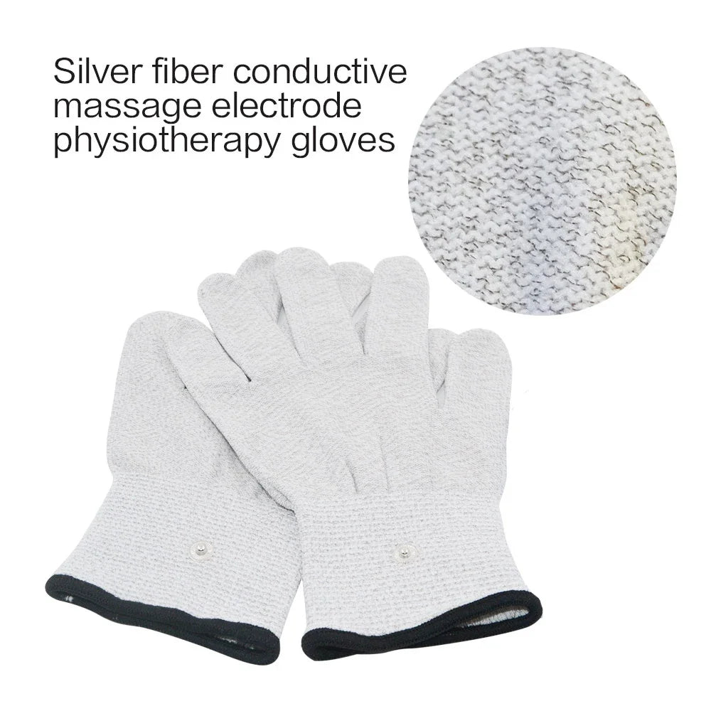 Guantes de Masaje de Fisioterapia Tens con Electrochoque Eléctrico