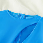 Traje de Baño de Una Pieza Sexy Monocromático de Manga Larga