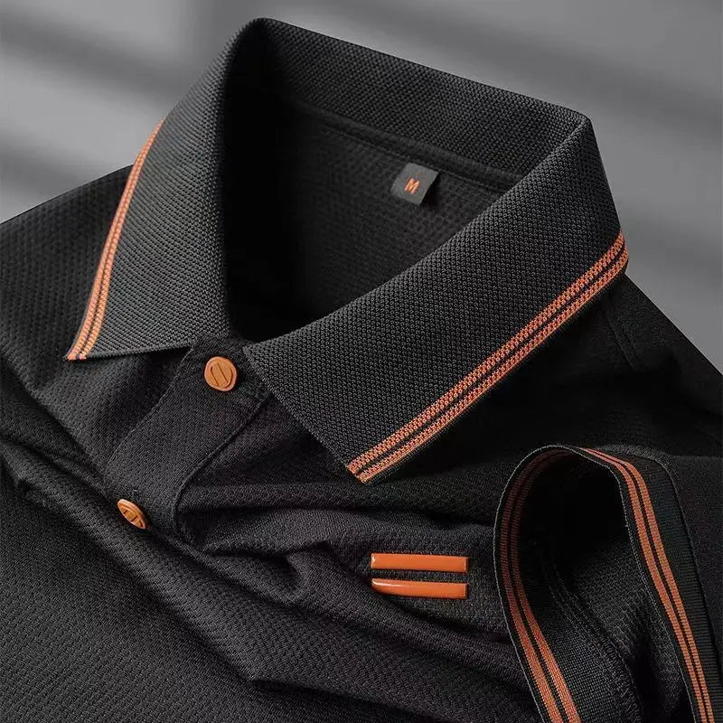 Polo Negocios Hombre ∣ Lujo Suave ∣ Estilo Tropical Elegante
