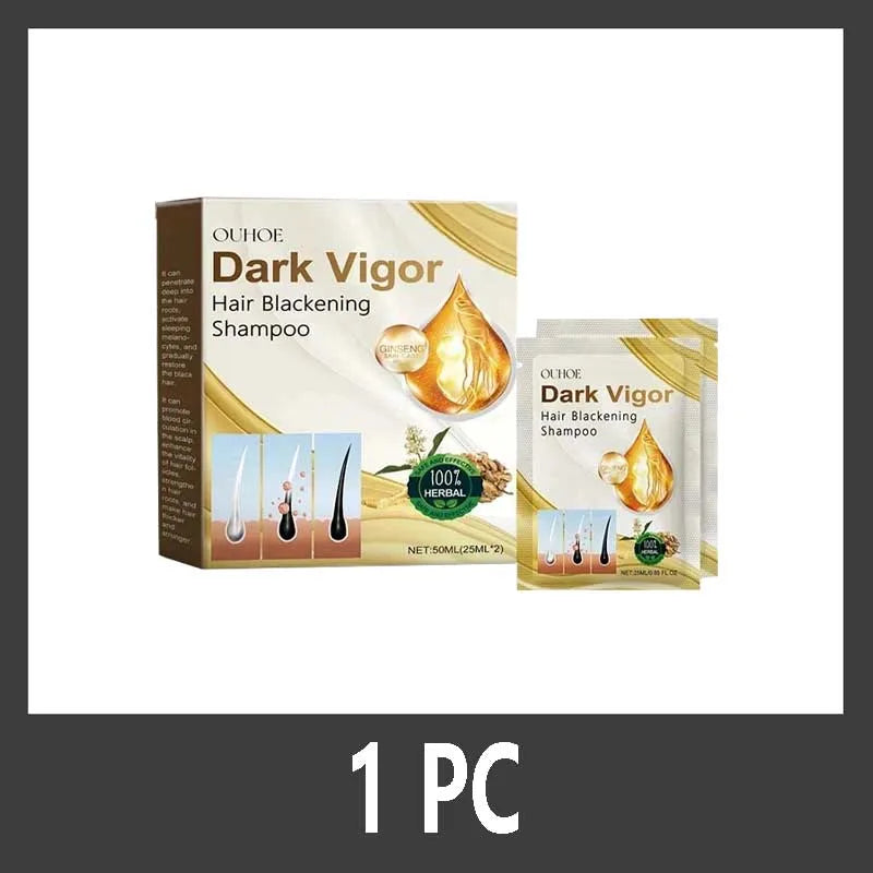 Champú para teñir el cabello con burbujas de plantas, tinte Natural para el cabello sin irritación, color gris, blanco a negro, coloración duradera, cuidado del cabello de estilo moderno