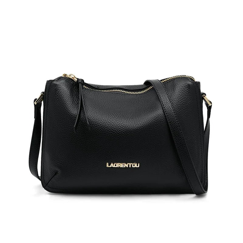 LAORENTOU bolso de hombro para mujer de piel auténtica 2025 Otoño Invierno bolso cruzado clásico bolso de moda que combina con todo elegante Oficina