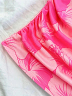 Top corto con cintura fruncida Floral para mujer, Top Sexy con estampado con dibujo de verano, camiseta sin mangas con cuello Halter y espalda descubierta, ropa de calle Y2K