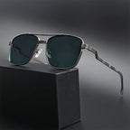 Gafas de Sol CATERSIDE Polarizadas | Lentes Planas y Doble Puente | Montura Metal | UV400