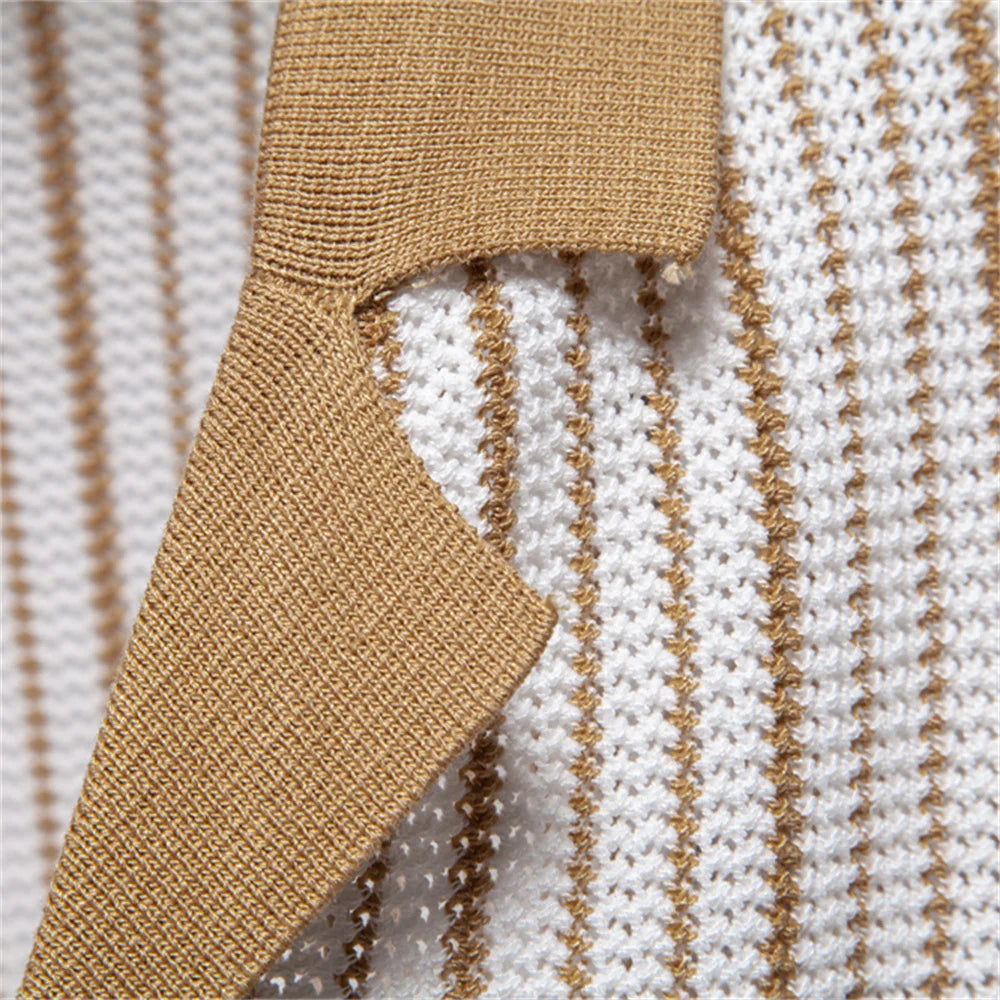 Polo Malla Panel Contraste Hombre | Cuello Vuelto Transpirable | Tallas S-XXL | Tico Trendy