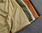 Camisa Informal Hombre | Algodón Retro | Bolsillo Tubo | Manga Corta | Ticotrendy