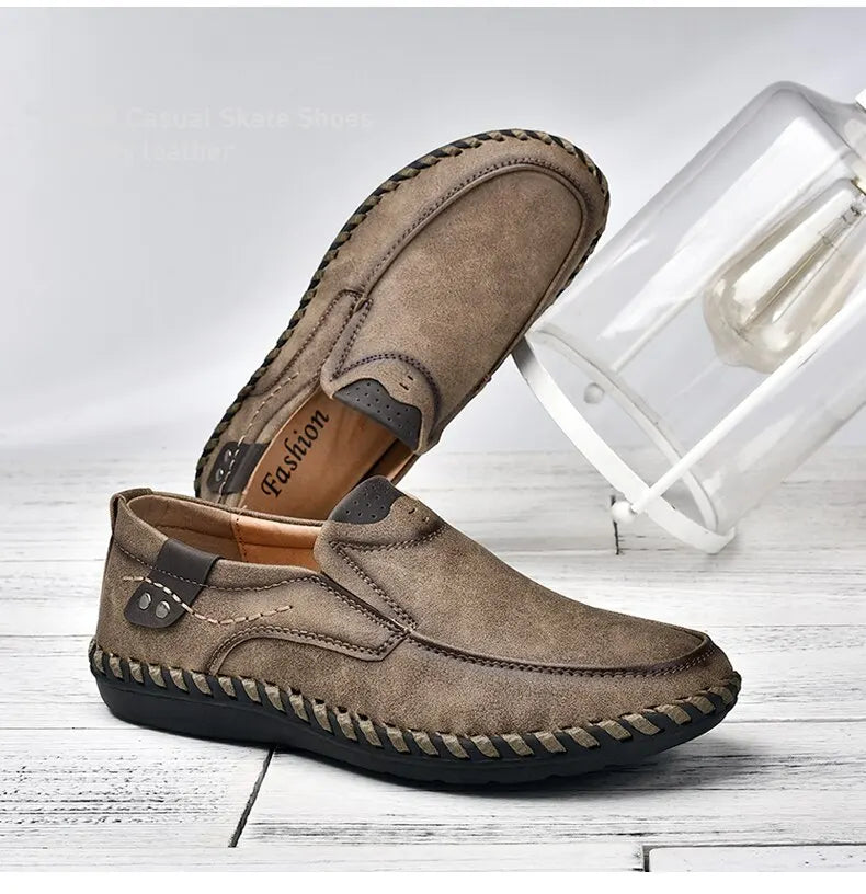 Mocasines Lujo Hombre ∣ Cuero Suave ∣ Zapatos Cómodos para Conducir