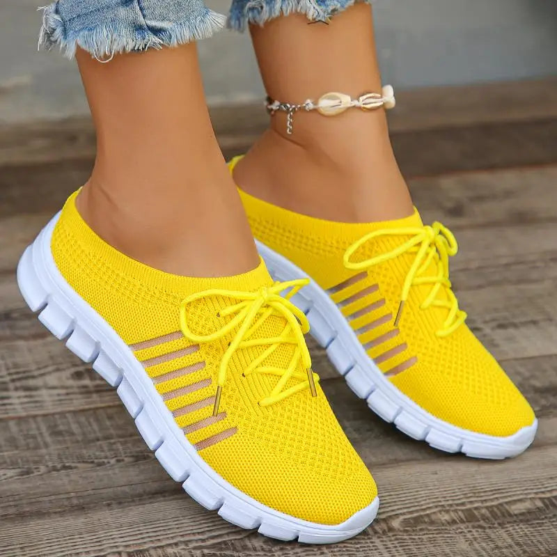 Zapatos Planos de Malla Transpirable | Suela Blanda | Sin Cordones | Talla Grande | Verano 2025