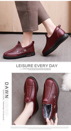 Zapatillas De Invierno Para Mamá | Mocasines Tipo Oxford Felpa Calidad