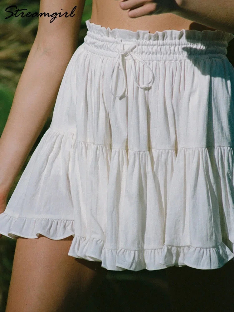 Falda Corta a Cuadros | Con Volantes | Estilo Bohemio | Mujer