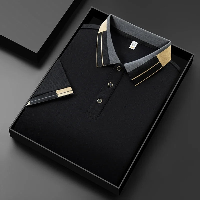Polo Lujo Hombre 2025 ∣ Jacquard Transpirable ∣ Anti-sudor