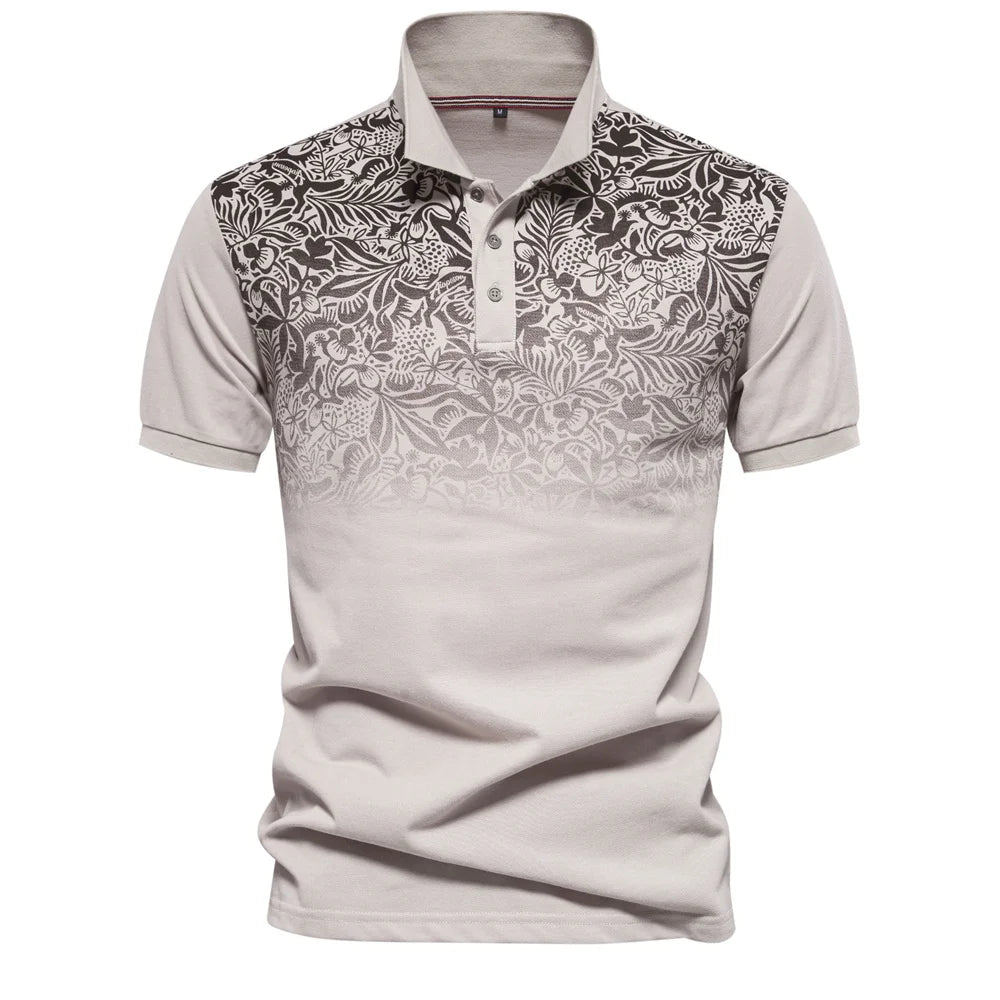 Polo Mezcla Algodón Estampado Degradado Hombre | Manga Corta Verano | Tallas S-XXL | Tico Trendy