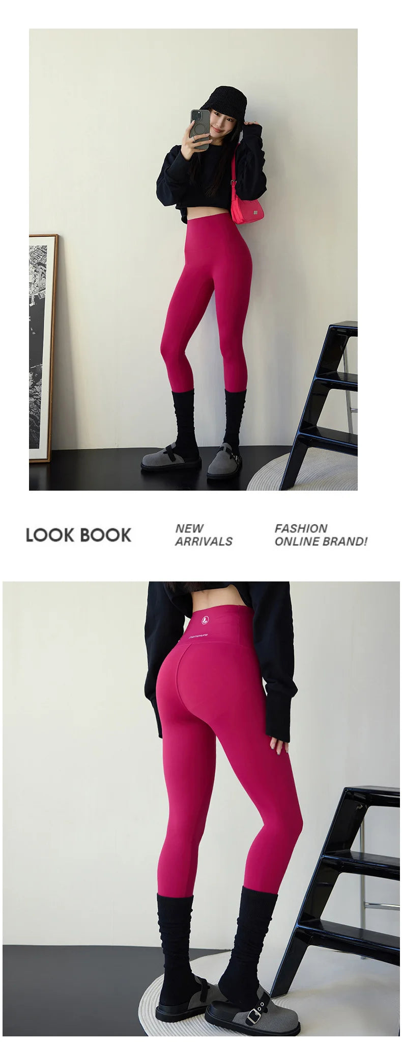 Leggings Piel Tiburón Ciruela | Sensación Desnuda 3D Push Up | Sexy Yoga Fitness PV | Ticotrendy