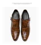 Zapatos Oxford Charol Marrones Hombre | Clásicos Punta Puntiaguda Con Cordones Boda