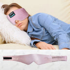 Auriculares para dormir Máscara de ojos Bluetooth para mujeres y hombres, máscaras opacas de música inalámbrica para personas mayores, regalo de viaje para el insomnio