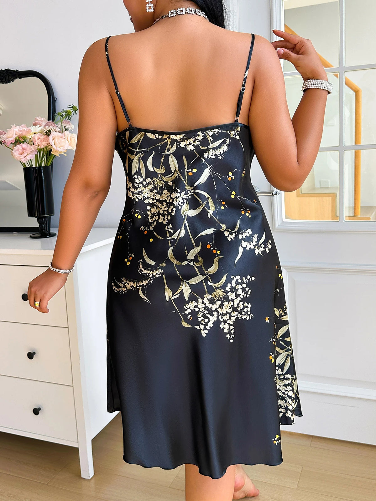 Camisón Vintage con Cerezas | Estampado Sexy Talla Grande | Tico Trendy