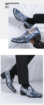 Zapatos Oxford Hombre Ticotrendy Piel Dividida Estampado Animal Sin Cordones | Elegantes