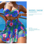 Bikini con Estampado Tropical y Falda - Para un Día en el Caribe