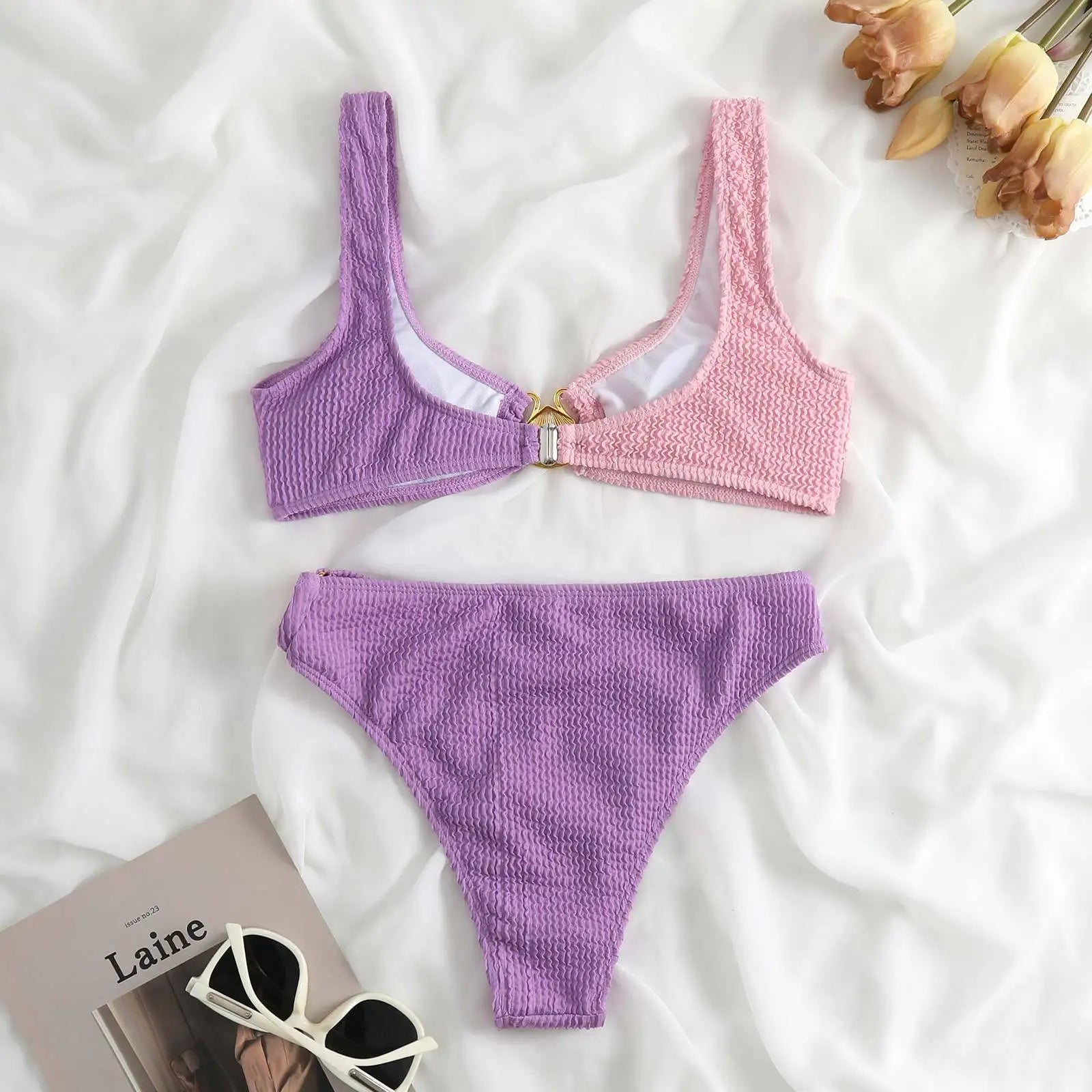 Bikini de Dos Piezas con Concha - Top Sexy para Playas de Guanacaste