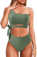 Bikini de Una Correa para Hombro - Traje de Baño Dividido