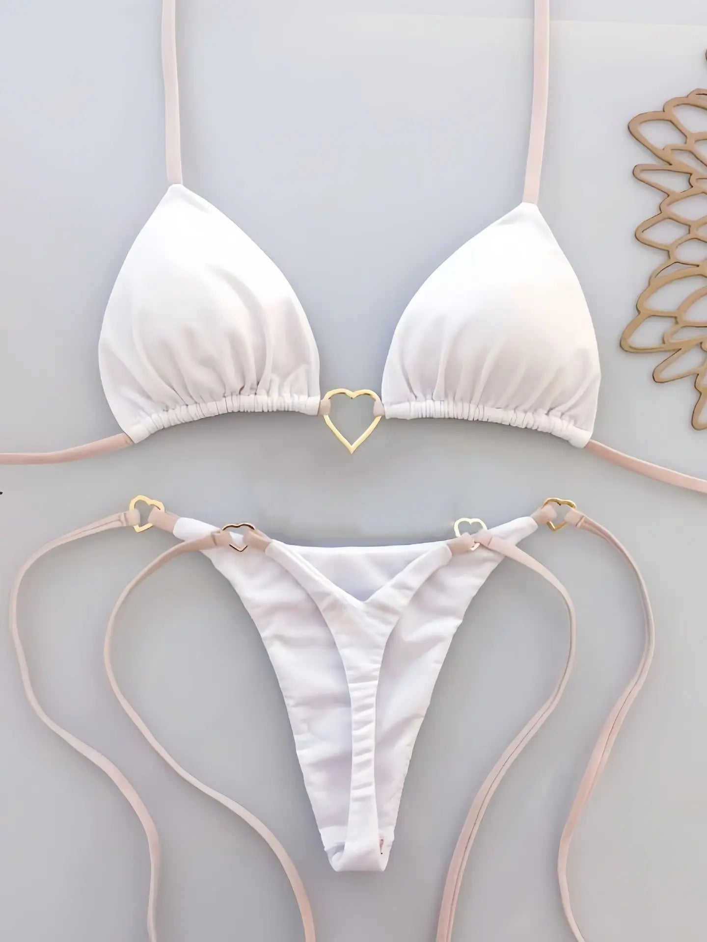 Bikini de Nailon con Correa de Corazón para Resort y Spa