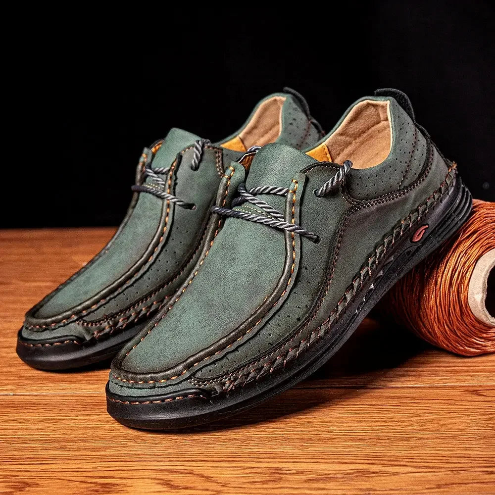 Zapatos Cuero Hombre ∣ Casual Negocios ∣ Talla Grande Hechos a Mano