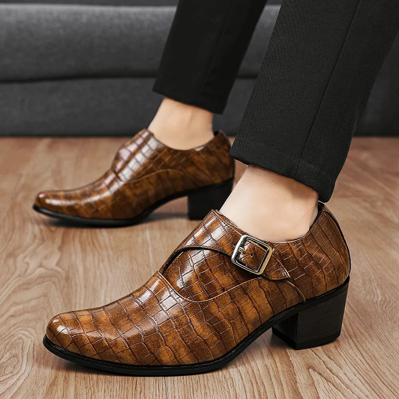 Zapatos Oxford Charol Marrones Hombre | Clásicos Punta Puntiaguda Con Cordones Boda