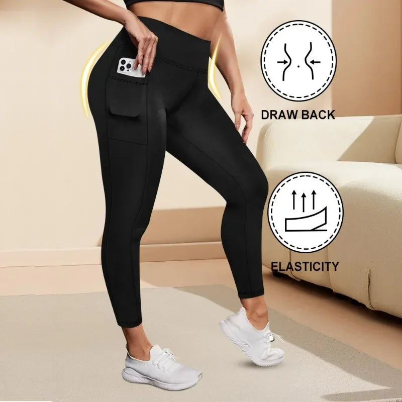 Leggings Yoga Talla Grande | Cintura Alta con Bolsillos | Levantamiento de Glúteos | Tico Trendy