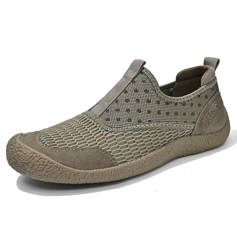 Zapatillas de Malla Transpirables para Hombre | Sin Cordones | Ligeras | Senderismo y Camping