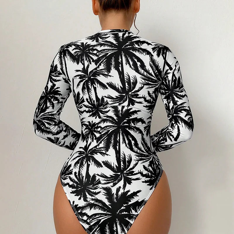 Traje de Baño Una Pieza con Mangas Largas | Bikini Estilo | Nuevo | Verano