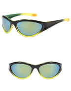 Gafas Sol Y2K Ovaladas Pequeñas Futuristas | Sentido Tecnología Gradiente UV400