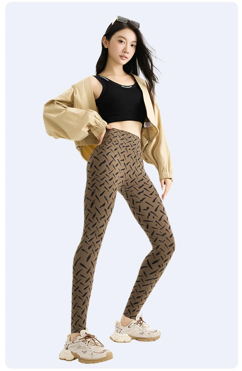 Leggings Piel Tiburón Estrellas | Impresión Cielo Elástico | Cintura Alta Correr Yoga P-O | Ticotrendy