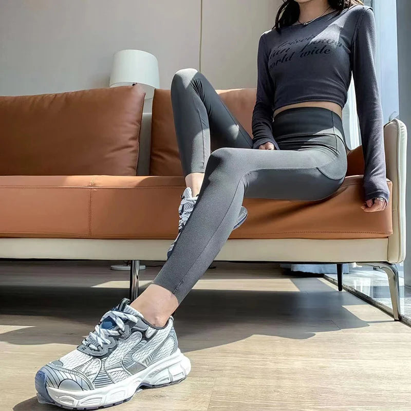 Leggings Piel Tiburón Cargo | Cintura Alta Elástico Sexy | Bolsillo Fitness Deporte PV | Ticotrendy