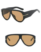 Gafas Sol Piloto Gran Tamaño Punk | Montura Grande UV400 Diseño Lujo Unisex