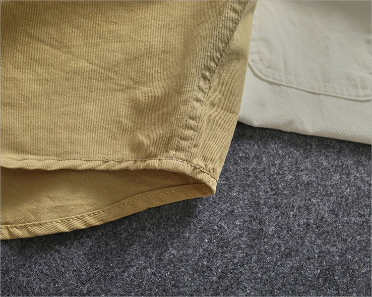 Camisa Informal Hombre | Algodón Retro | Bolsillo Tubo | Manga Corta | Ticotrendy