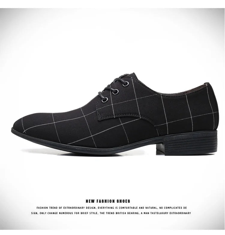 Zapatos Hombre Lona Formales Casuales Punta Puntiaguda Geométricos | Verano