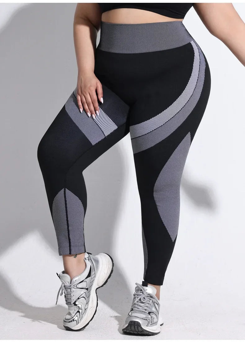 Pantalones Deportivos para Mujer | Mallas Yoga Sin Costuras | Contraste de Color y Hiplift | Tico Trendy