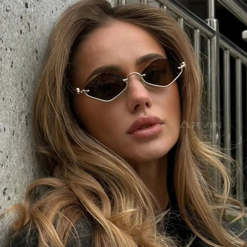 Gafas de Sol Poligonales Ojo de Gato Sexy Casual Tendencia Tico