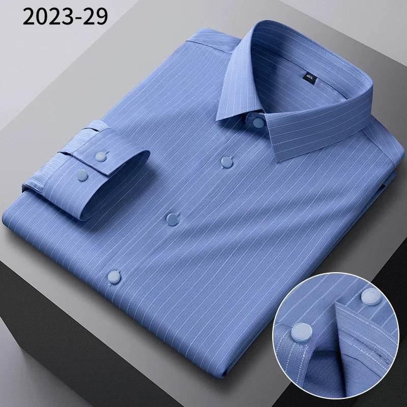 Camisa Cuadros Bambú Stretch | Ajuste Formal | Estilo Coreano | Fácil de Cuidar | Ticotrendy