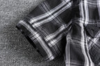 Camiseta Cuadros Vintage Hombre | Algodón Lavado | Dos Bolsillos | Estilo Costa Oeste | Ticotrendy