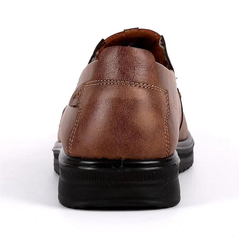 Mocasines Cuero Hombre ∣ Talla Grande ∣ Zapatos Planos Casuales
