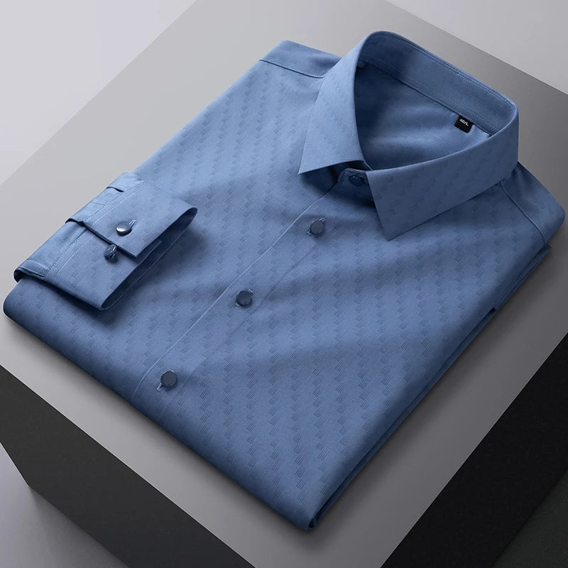 Camisa Cuadros Bambú Stretch | Ajuste Formal | Estilo Coreano | Fácil de Cuidar | Ticotrendy