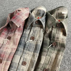 Camisa Retro Hombre | Cuadros Tartán | Algodón Tejido | Corte Holgado | Ticotrendy